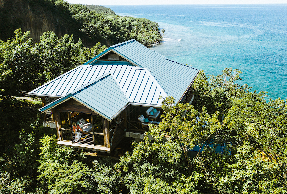 A private Secret Bay villa surrounded by rainforest above the Caribbean