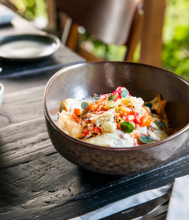 Locally inspired plated dish